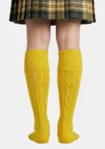 Yellow Kilt Socks Back View