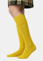 Yellow Kilt Socks Left Side View