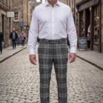 Hand Made Grey Watch Tartan Trouser