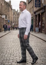 Hand Made Grey Watch Tartan Trouser Left
