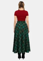 Heartfelt Welcome Tartan Urban Style Maxi Skirt Back