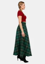 Heartfelt Welcome Tartan Urban Style Maxi Skirt Right
