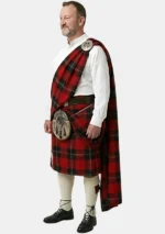 Ramsay Red Tartan Great Kilt Left