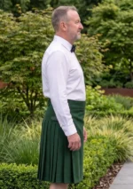 Green Wool Kilt Side