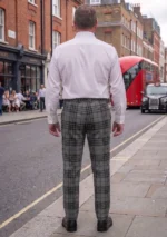 Grey Spirit Tartan Trouser Back