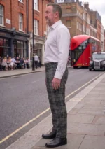 Grey Spirit Tartan Trouser Left