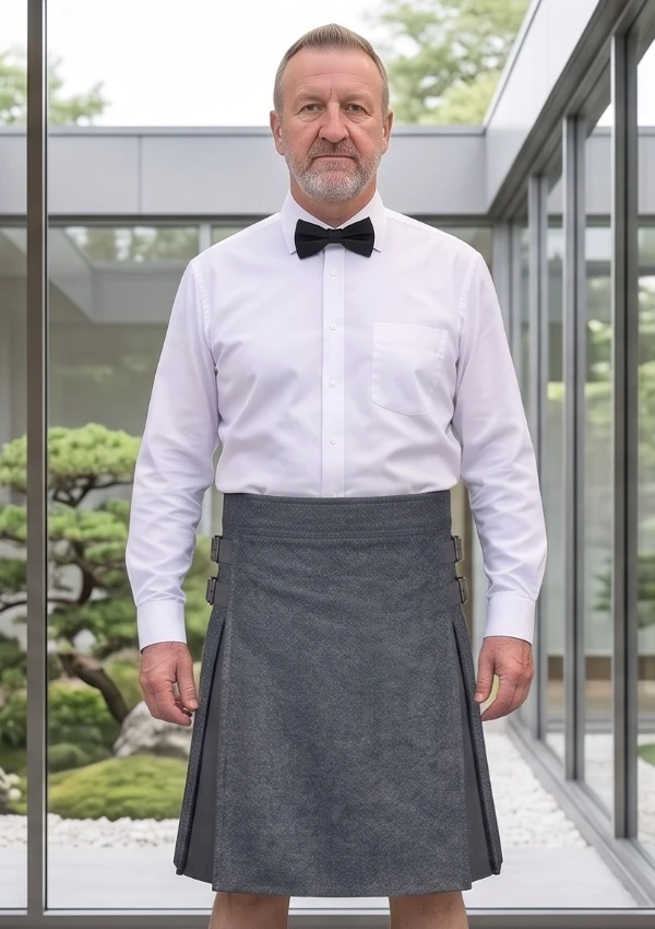Men's Grey Wool Kilt Men's Grey Wool Kilt