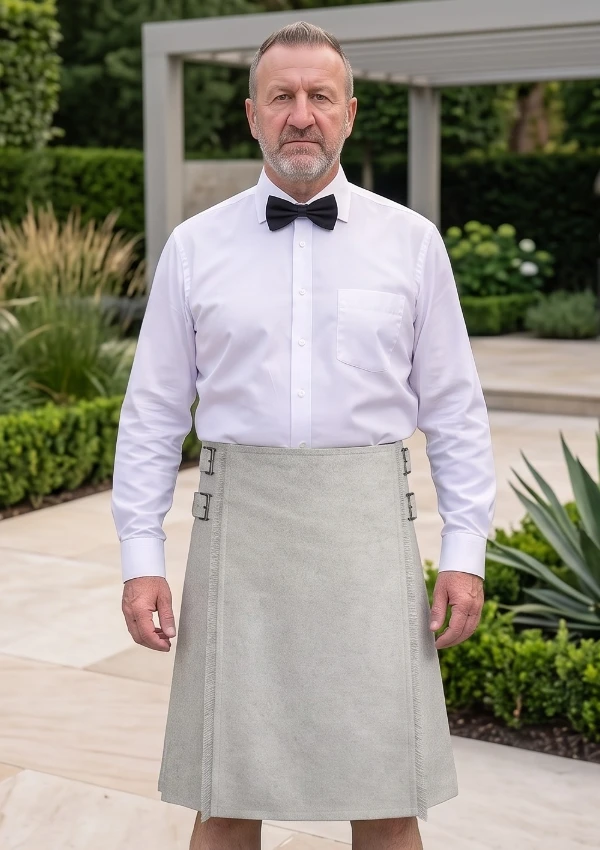 Men's White Wool Kilt Men's White Wool Kilt