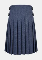 Navy Blue Tweed Kilt Back