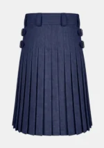 Navy Blue Wool Kilt Back