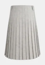White Wool Kilt Back