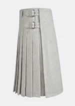 White Wool Kilt Left